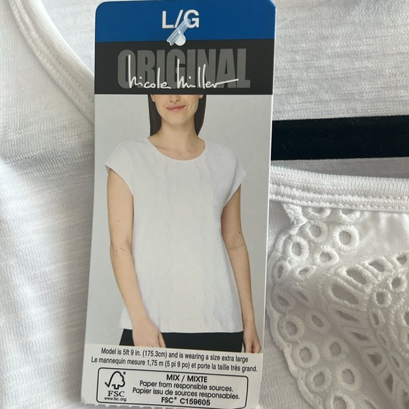 Nicole Miller White tee - Picture 5 of 7